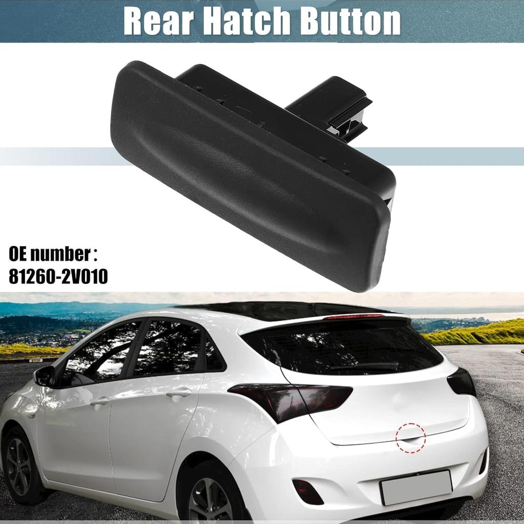 Unifizz 1PC Black 81260-A5000 Trunk Tailgate Handle Release Switch Rear Door Hatch Liftgate Latch Button Switch Fit for Hyundai Elantra GT 2013-2017