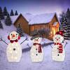 3Pcs Lighted Snowman Christmas Garden Decoration With LED Light Glowing Snowman Xmas Home Outdoor Yard Decorations Ornament