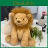 Leone di peluche con pelliccia ondulata, ideale come regalo per bambine e per collezionisti.