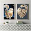 Abstract Longhair Cat Oil Painting On Canvas Cute Kitty Posters and Prints Animal Wall Art Pictures for Living Room Home Decor