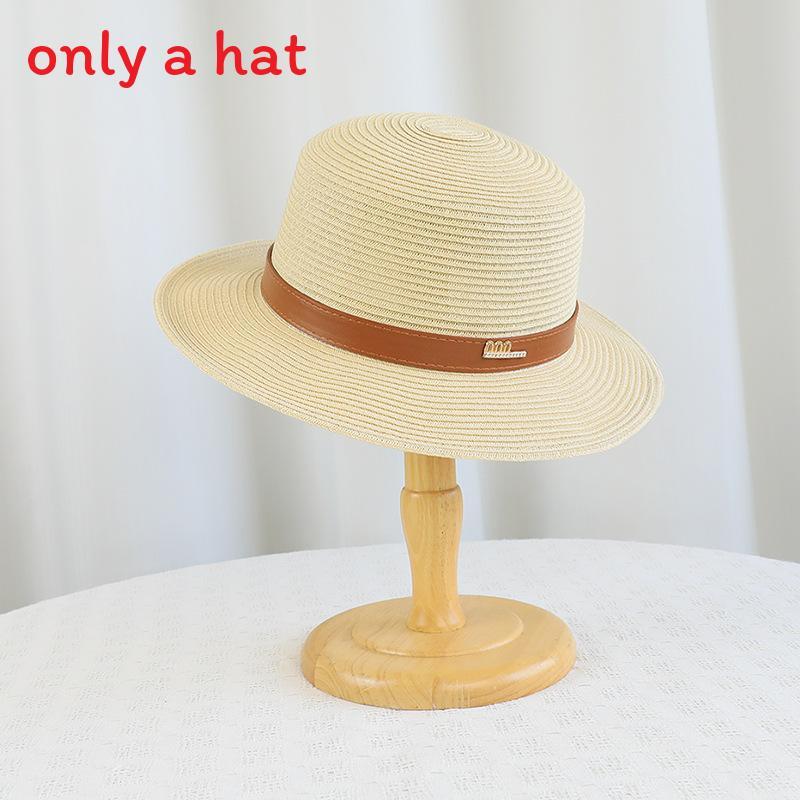 

Summer Beach Straw Hat With Wide Brim For Sun Protection And Stylish Sun Hat For Women бежевий