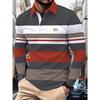The new men's POLO shirt for Spring and Autumn 2025 skin-friendly casual and fashionable with striped prints
