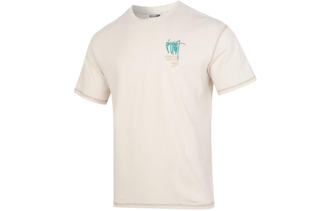 PUMA T Shirts Men s White Crew Neck Moderate 626098-87 XS
