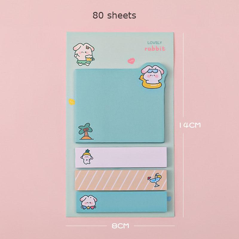 Kawaii Paper Sticky Notes Creative Notepad Memo Pads Office School Stationery Adhesive Stickers Posted It Sticky Note Pads