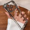Electroplated Transparent Case For iPhone 17 Pro Max Air 16 E 15 14 Plus  11 12 13 Mini Full Lens Protection Airbag Bumper Cover