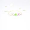 b22 Multicolored Creativity Glass Dried Exquisite Cherry Blossoms Hand-made Dried Flower Bracelets Multiple Flower Weave Jewelry