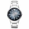 Emporio Armani Men's Renato Watch AR11182 with Blue Dial and Silver Metallic Date Display