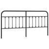 VidaXL Tête de lit métal noir 200 cm 352616