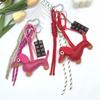 Hanging Ornament Dachshund Keychain Braided Rope Dog Keyring Dachshund Pendant  Car Keyring