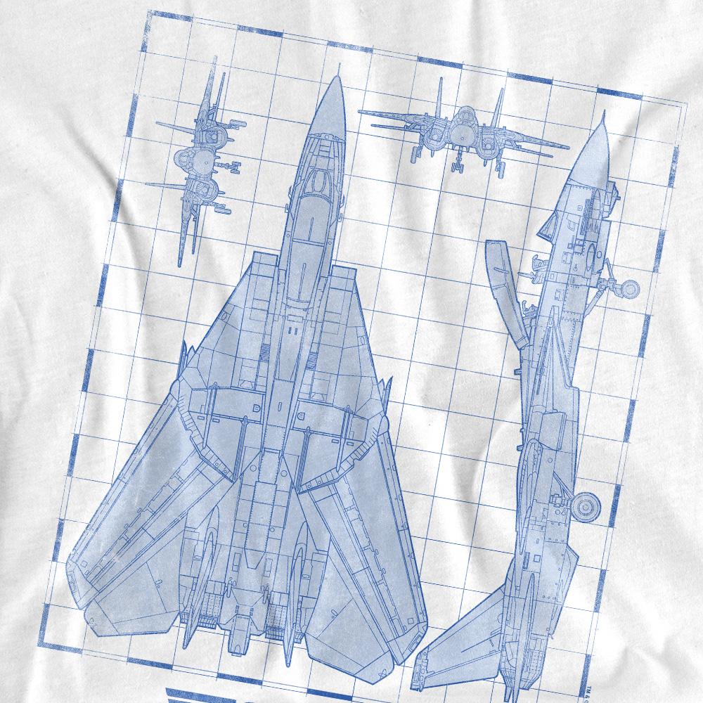 Top Gun Unisex Adult Jet Diagram T-Shirt