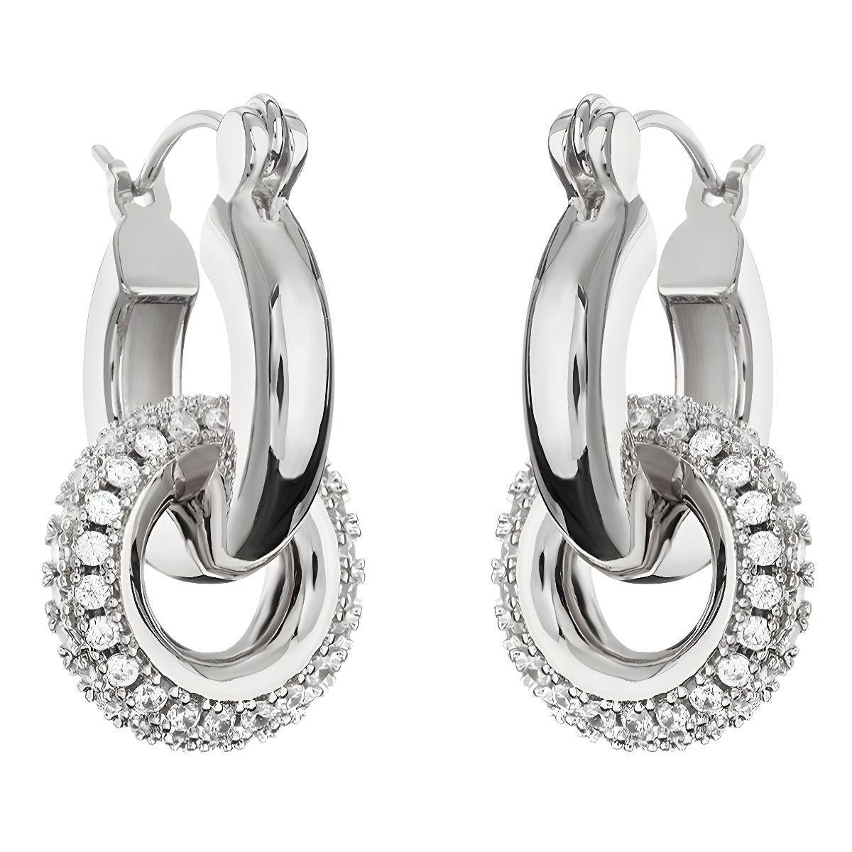 

UILZ Trendy Temperament Zircon Metal Earrings for Women