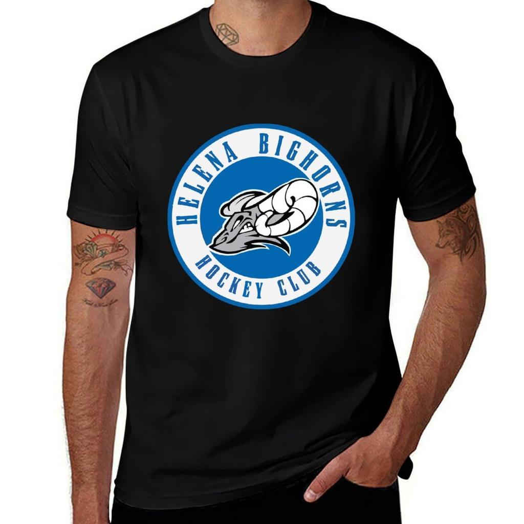 Helena Bighorns Hockey Tshirt Cotton T Shirt Pack T Shirt Unisex Casual Tshirt