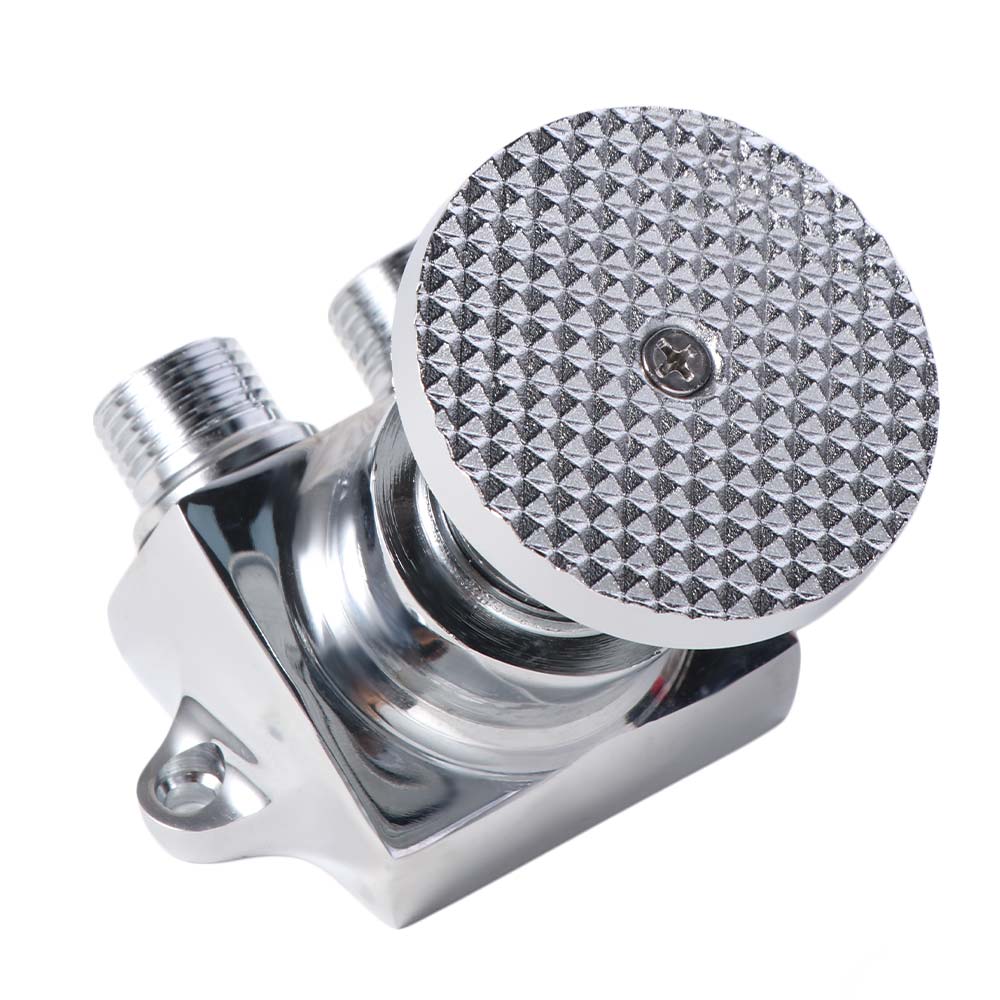 Single Cold Foot Pedal Valve Brass Construction Water Saving Bathroom Faucet Slant Type Floor Mounted Tap Pedal