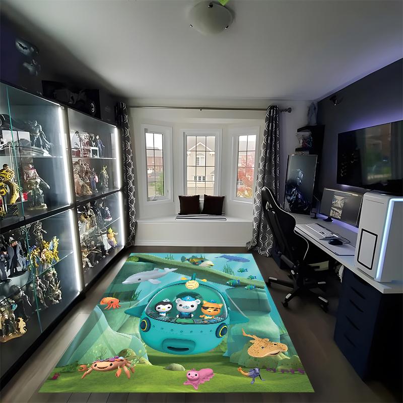 Octonauts Printed Carpet, Rug for Office Chair Living Room Bedroom Kitchen Room Decor Gifts.