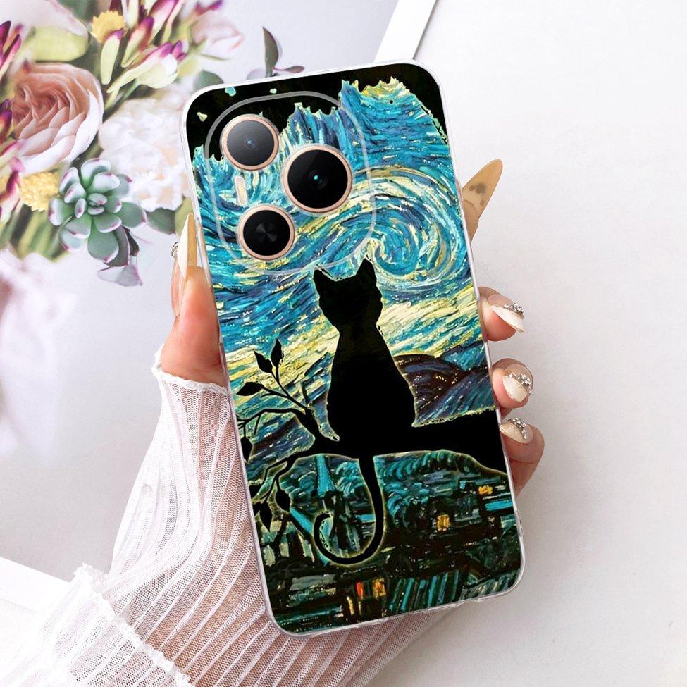 Case For Honor Power 5G Cover DVD-AN00 Transparent Fashion Butterfly Cute Cat Cool Painted Soft Phone Casing For Honor Power 5G