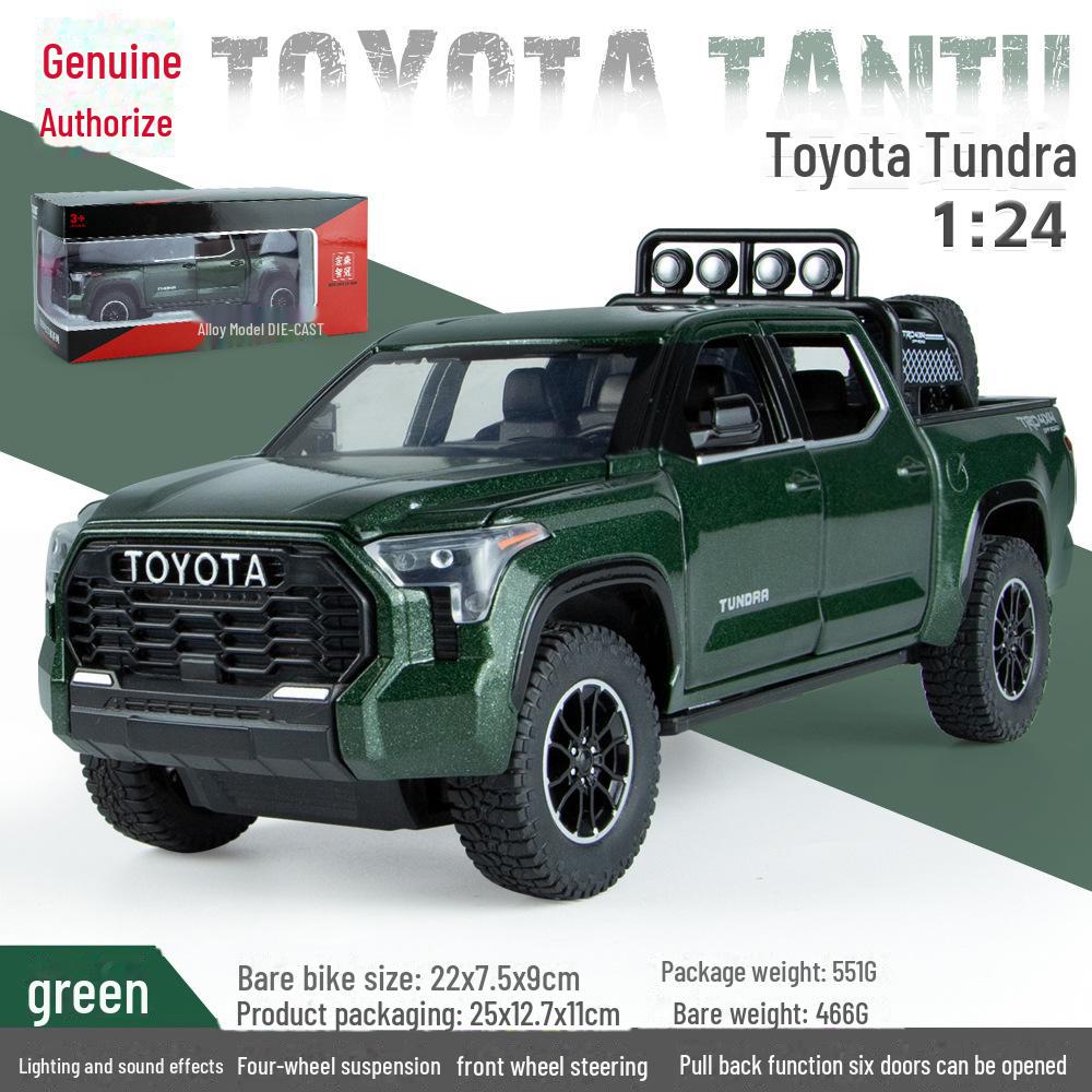 

Модель пикапа Fengtian Tantu Alloy Pickup Truck 1/24 с инерционным механизмом, звуком и световыми эффектами зелёный
