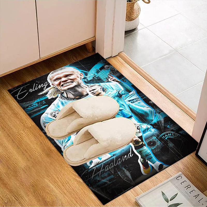 Haaland Football Player Rug Game Carpet, Floor Mat for Bedroom Living Room Entryway Rug, Home Decor Idea Gift for Christmas birthday