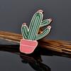 Potted Plant Cactus Enamel Pins Metal Lovely Badges Brooch Vintage Brooches For Women Jewelry Clothing Collar Lapel Accessories