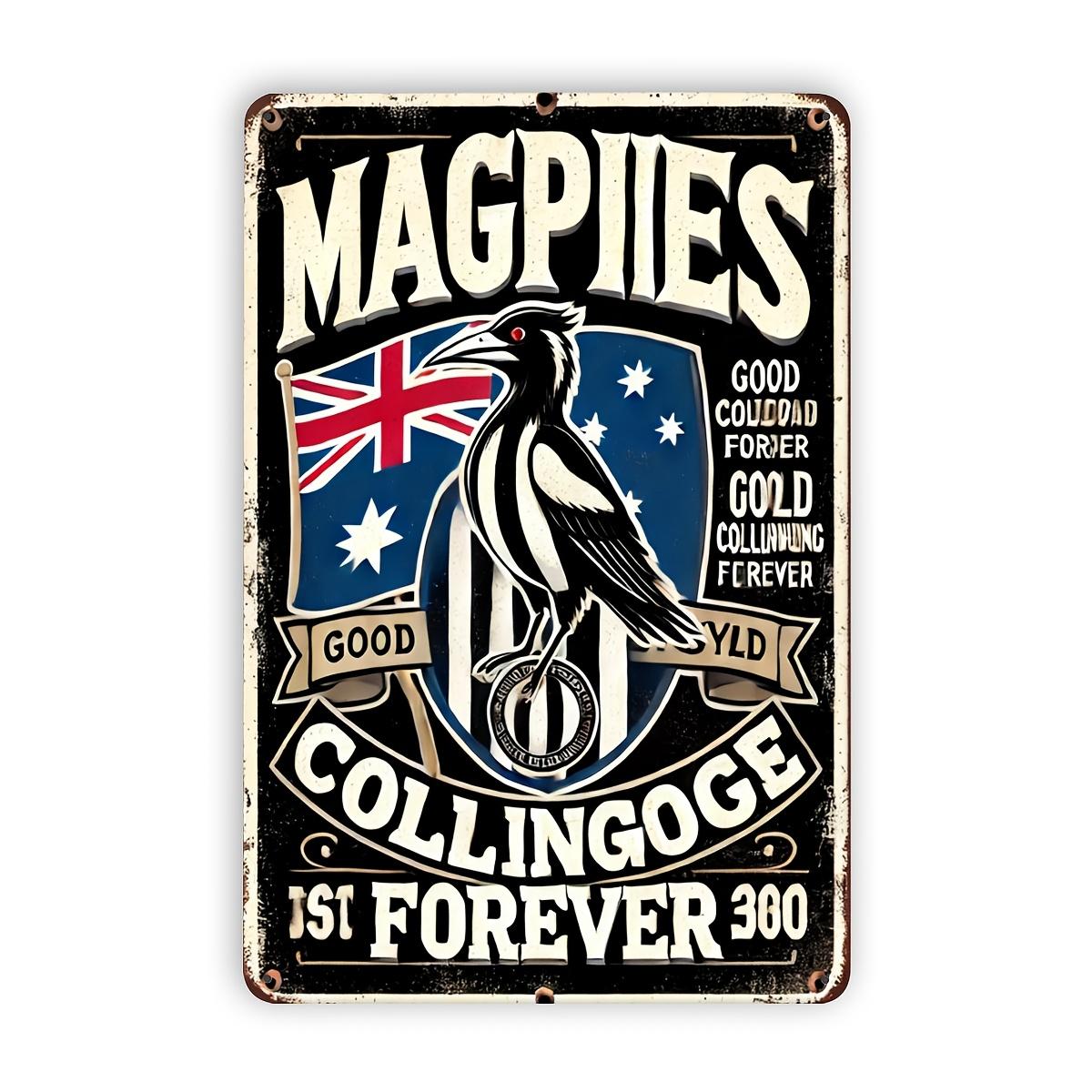 Vintage Collingwood Magpies Metal Tin Sign   Inch Rustic Wall Art with Good Old Collingwood Design Durable Metal Home Decor aluminum 20x30cm