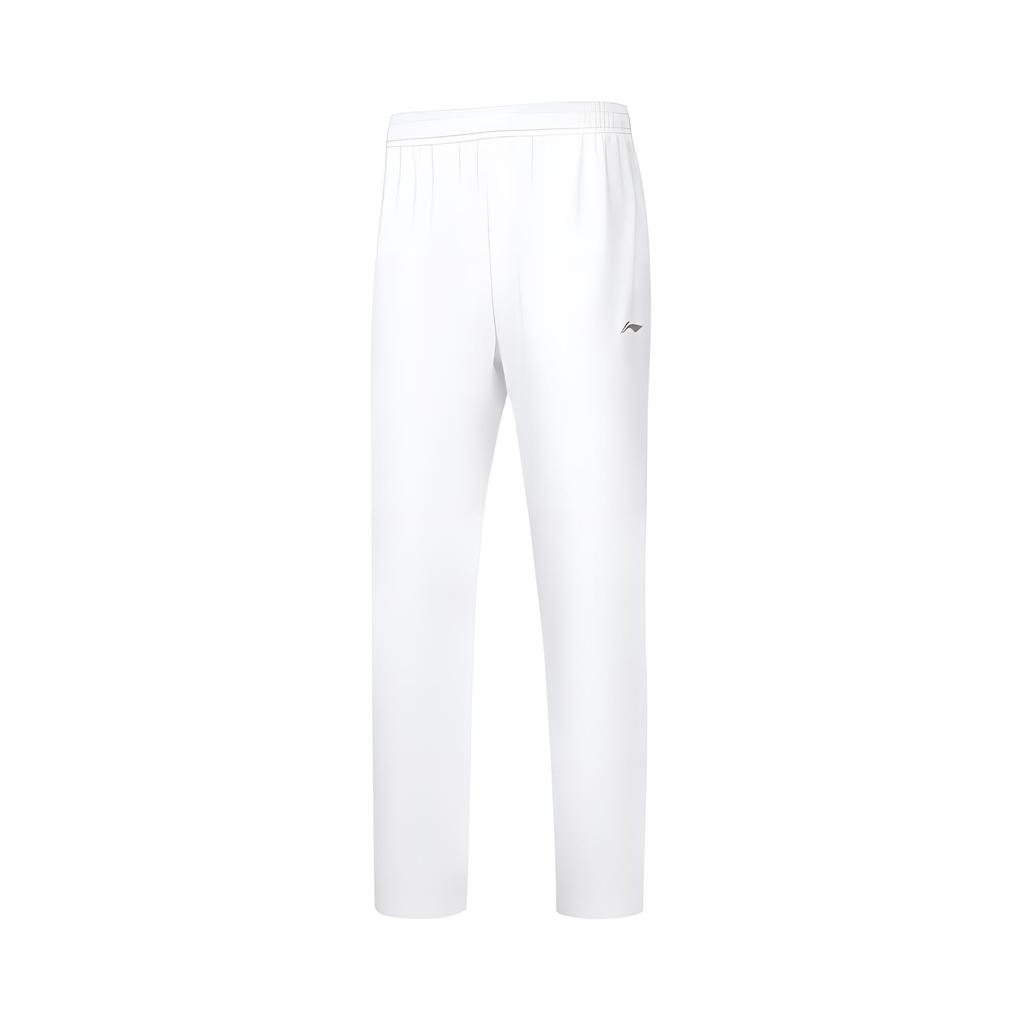 Li Ning Gruppköpsserie Spetslogotyp Raka Ben Lediga Stickade Sportbyxor Dam byxor Standard-Vit AYKU640-1