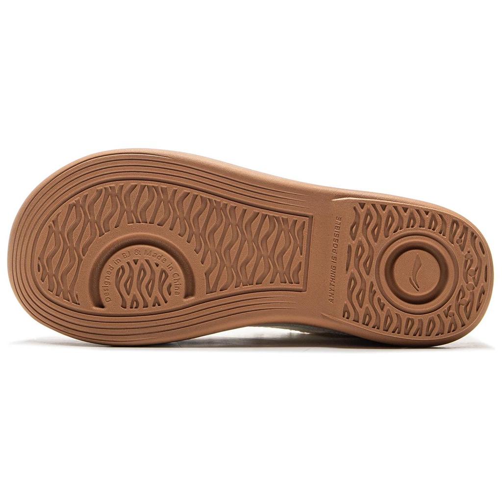 Li-Ning Honning Tyk Såle Platform Sneakers Klassiske Komfortable Trendy Sklisikre Slitesterke Lavsko Damesneakers Hvit Brun AGCV096-1