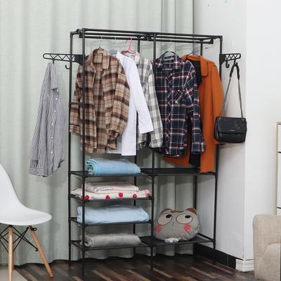 QWH Solid Wood Coat Rack Floor 8-Hook Clothes Hanger Bedroom Clothing Hat Display Stand Creative Home Furniture,White A