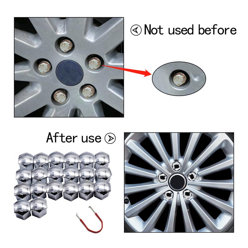 20Pcs 17/19/21mm Caps for Bolts Wheel Bolts Plugs Caps Anti-Rust Screws Cover Wheel Nuts Cap Decoration Styling Car Accessories