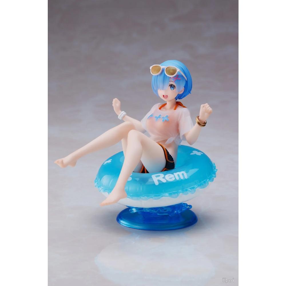 10CM Rem Figure Sexy Swimming Ring Swimsuit Re:Life Within ONE Different World Coming From Zero Action Figure Anime Model Toy Doll PVC