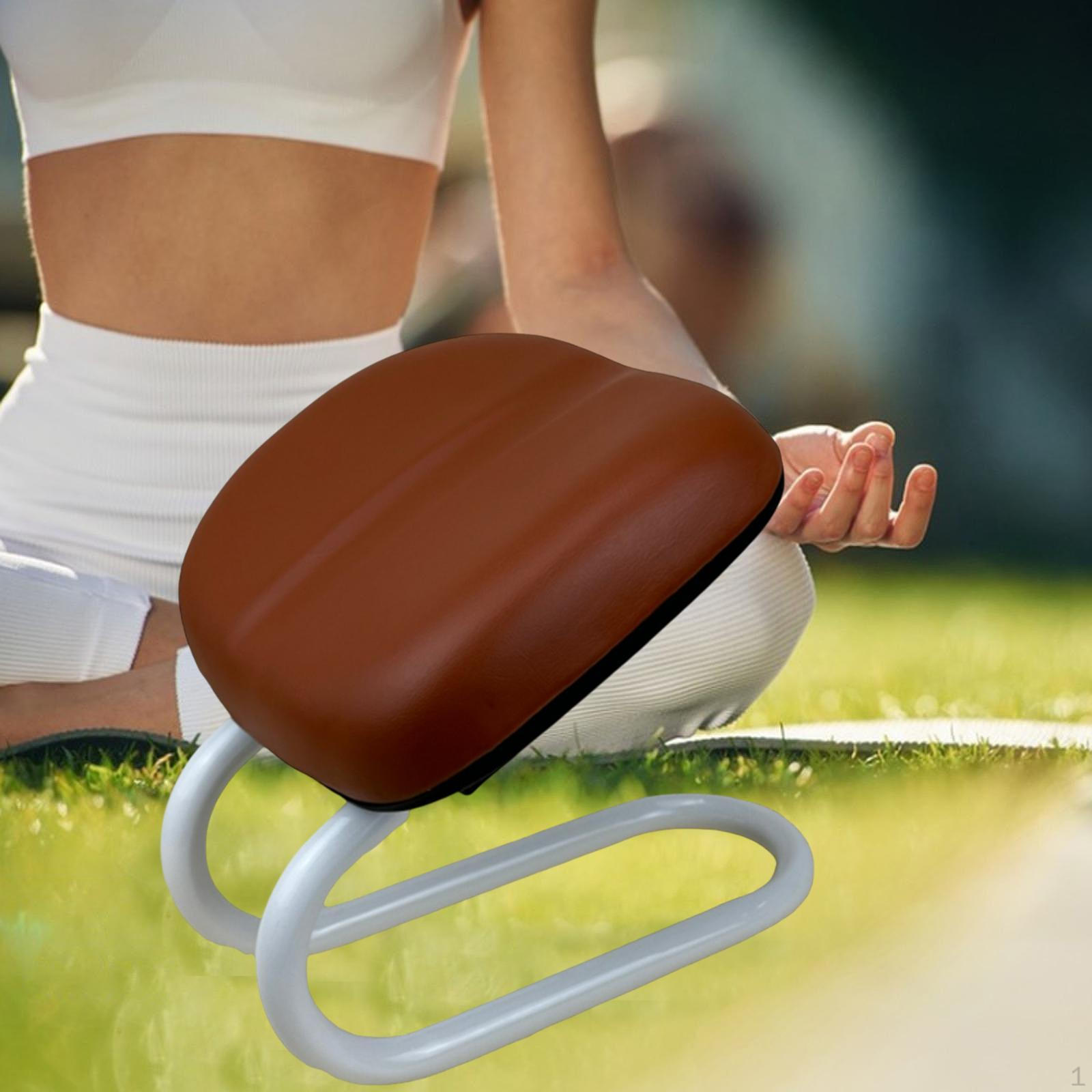 Скамья для медитации на коленях регулируемый переносной удобный стул для молитвы коричневый 3498₽