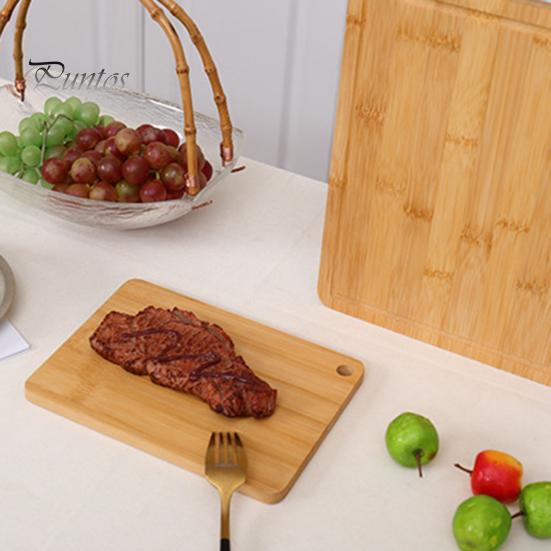 Bamboo Cutting Board Thickened Double-Sided Chopping Board for Meat And Vegetables Kitchen Chopping Panel with Vertical Storage Anti-Mildew Fruit