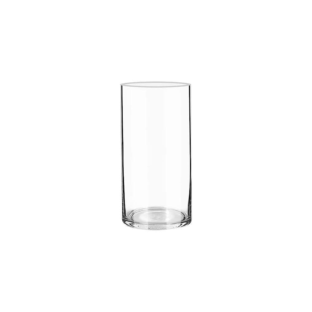 DARENYI Large Glass Vase, 40cm Tall, Clear, Cylindrical Flower Vase, Suitable for Decorating Living