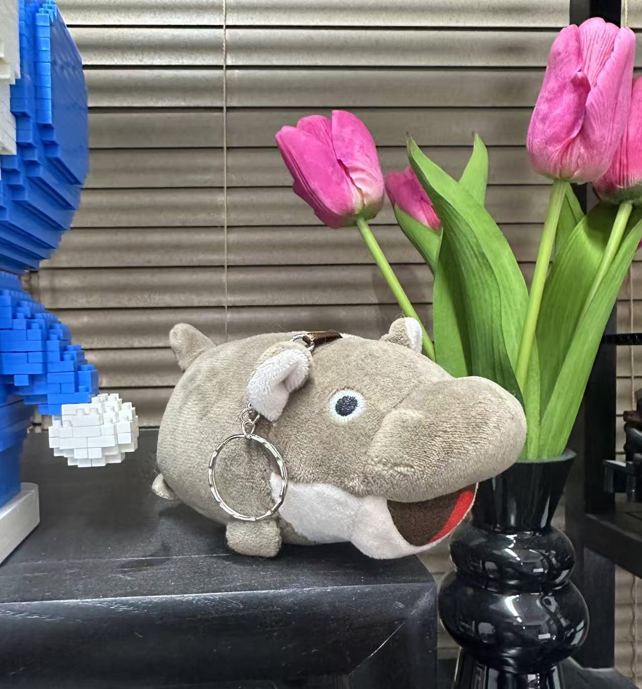 

Плюшевый брелок для ключей в виде поросенка и щенка с колокольчиком