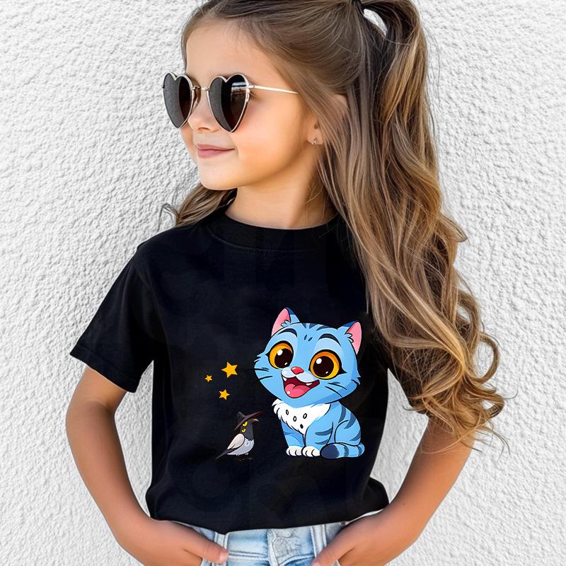 Kpop Korean Wave Witch Hunt printed T-shirt short sleeved children's clothing