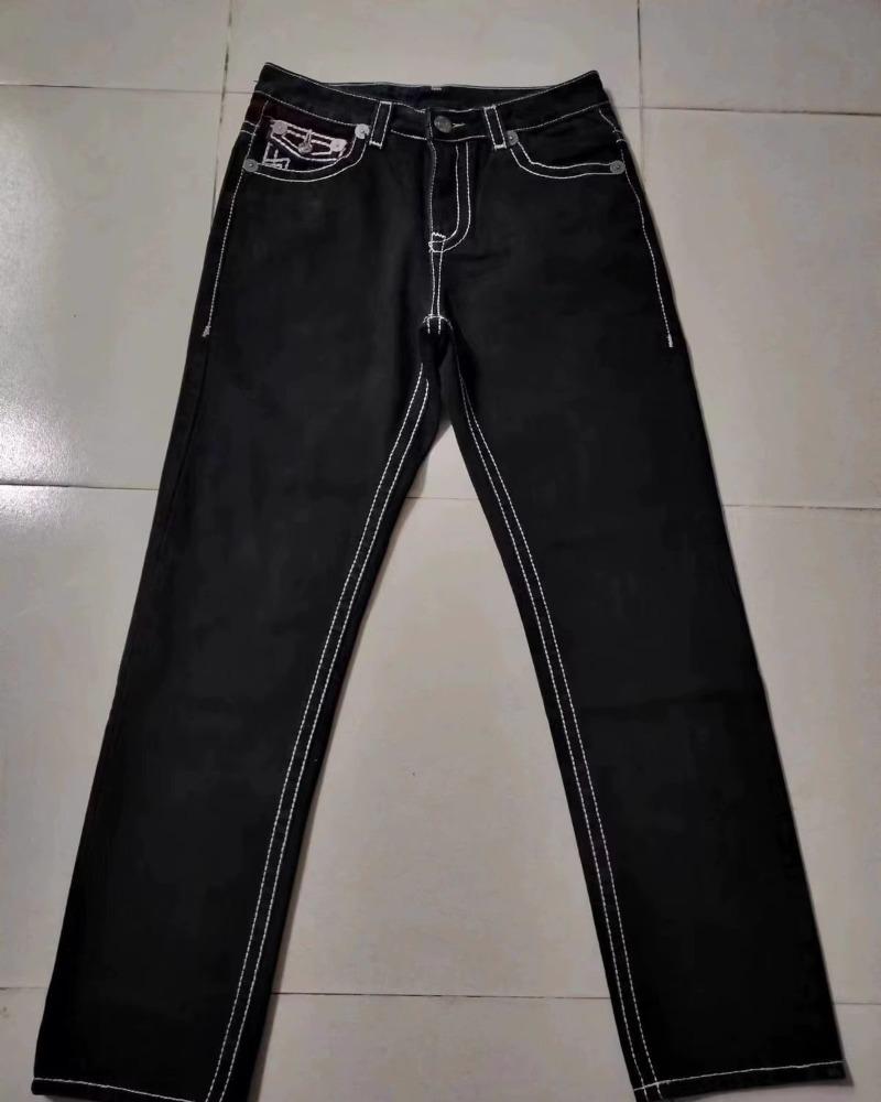 EastRogue Amerikanische High Street Casual Marke Weiße Dickfaden Straight-Leg Jeans für Herren
