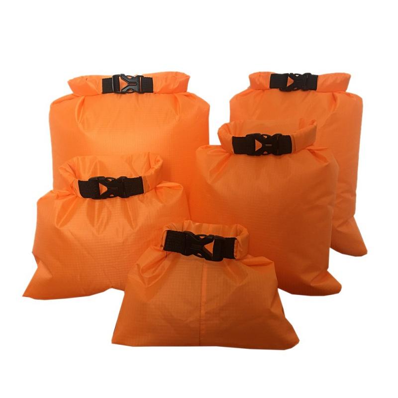 5Pcs Waterproof Dry Bag Outdoor Beach Buckled Storage Sack Travel Drifting Swimming Snorkeling Bags Accessories