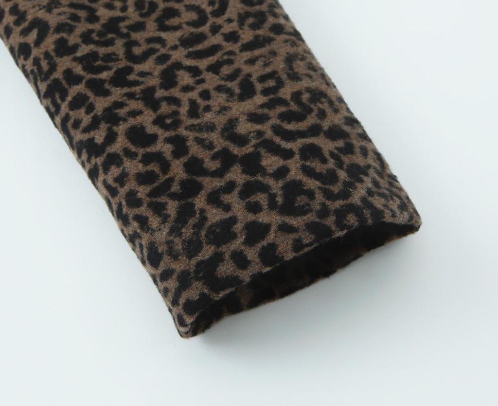European & American Style Autumn Women's Leopard Print Coat Jacket 8340701