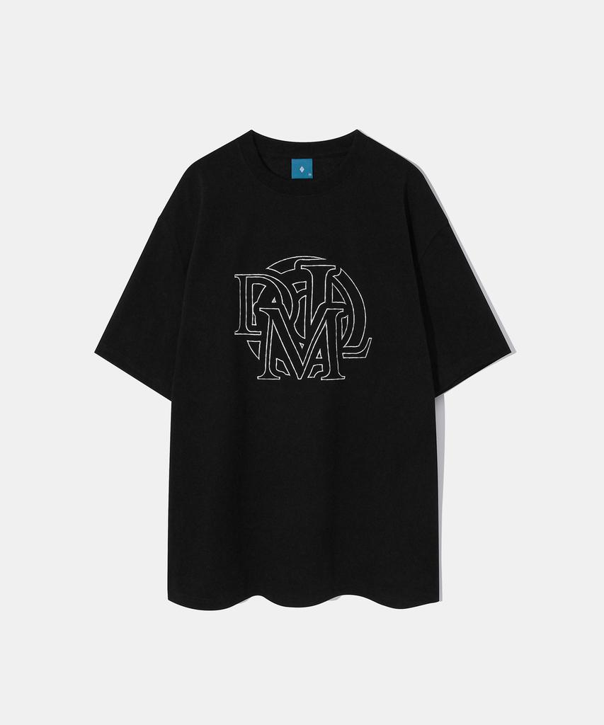 DIAMOND LAYLA Dml Stitch Logo Short Sleeve T-Shirt T78 Black