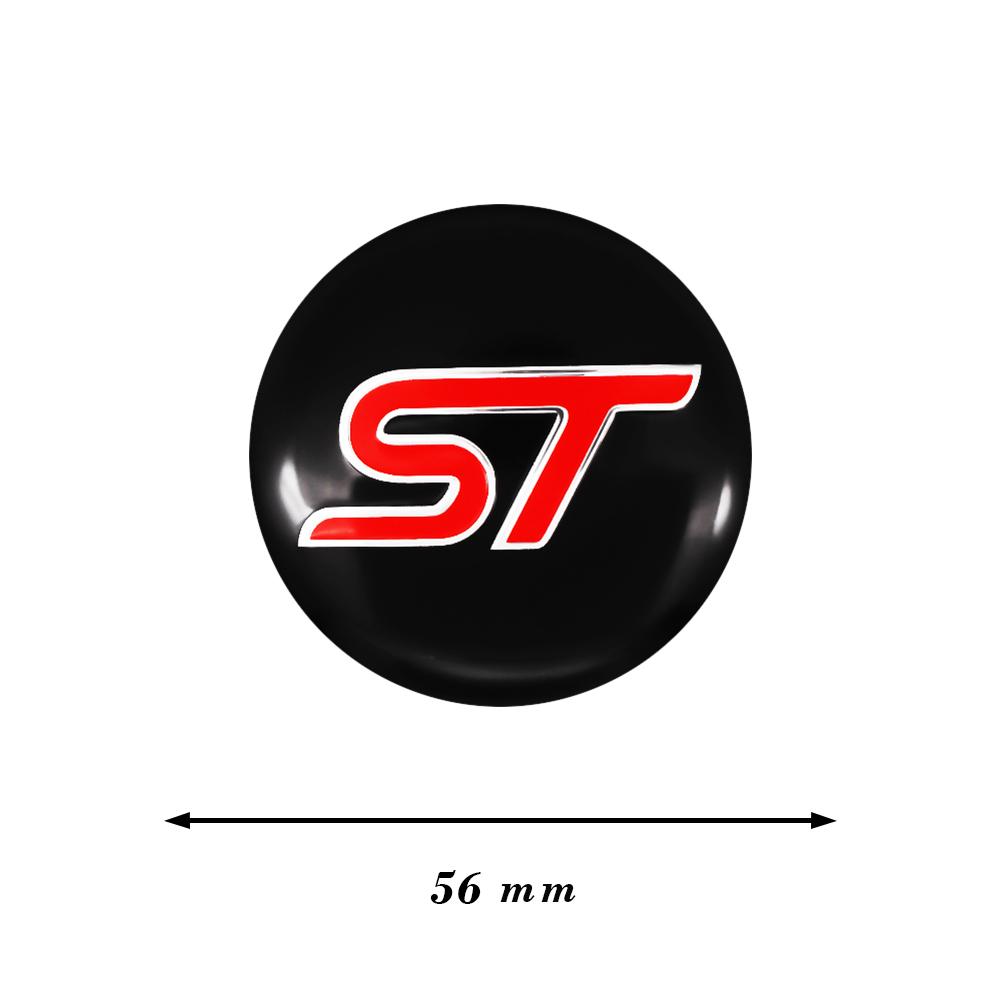 4pc 56MM Car Wheel Center Hub Caps sticker Tire Rim Covers stickers Auto Accessories For ST Fiesta Shelby Edge Kuga Mustang