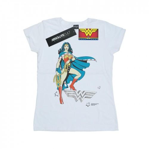DC Comics Womens/Ladies Wonder Woman Standing Logo Cotton T-Shirt