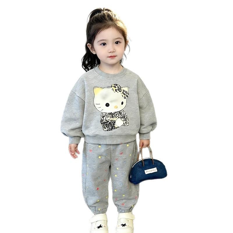 Kapuzenpullover & Hose Set für Mädchen mit Fleece-Futter (Herbst/Winter 2026) - Stilvoll & Modisch für Kinder