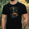 T-Shirt Herren Ente Im Mondlicht Motiv Baumwolle Größe XS Bis 5XL