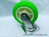 Heavy-Duty Silent Industrial Caster Wheel - Transparent Green Elastic Trolley/Cart Wheel