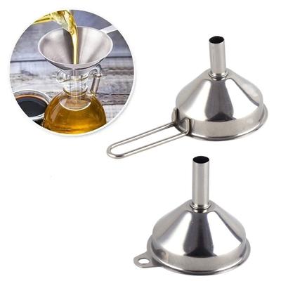 Kitchen Tool Stainless Steel Funnel Wide Mouth Oil Liquid Funnel Filter Funnel  For Canning