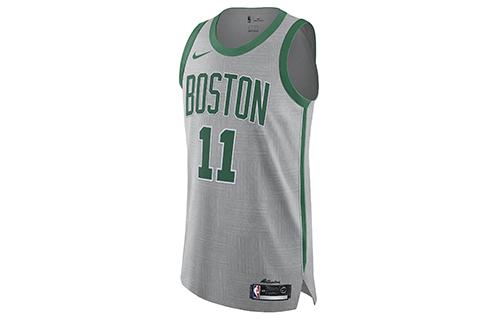 Nike X NBA Kyrie Irving City Edition Authentic Jersey Grey Green AH6045-009 3XL