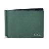 Paul Smith Genuine Leather Bifold Wallet with Money Gift and Cleaning Cloth Men's Clip, Bag, (Unengraved, Green) [Used]