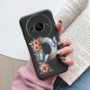 Handyhülle für Xiaomi Redmi A3 4G A3x Rosa Buchstabe Blume Schmetterling Stoßfest Weiches Silikon Cover Kameraschutz TPU Fundas