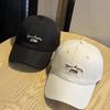 New letter-embroidered quick-dry baseball cap for women, Japanese style, wide brim, deep crown, face-slimming, sun-shading, sun-protective cap for