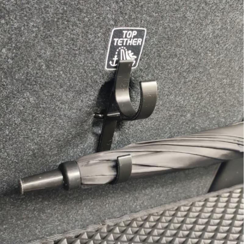 2Pcs Universal Car Umbrellas Holders Storage Hookclip Seat Headrest Hooks For Any Vehicle Black Car Umbrella Hooks