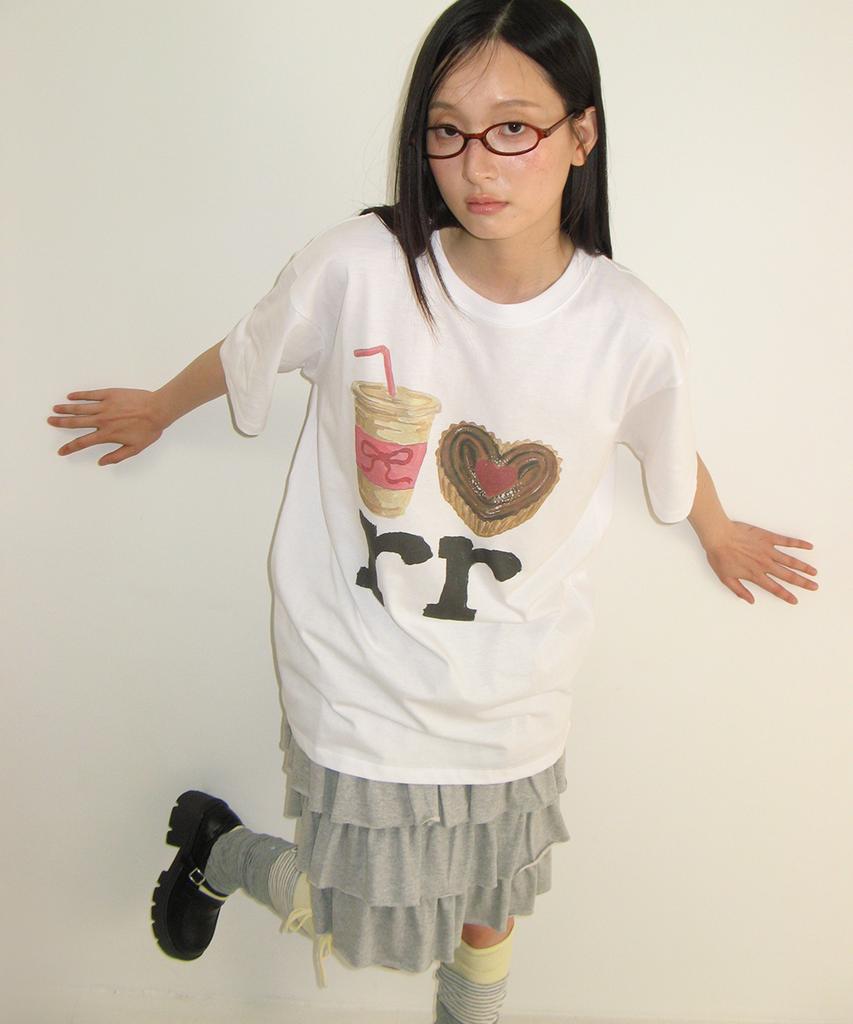 RONRON Dessert Rr Over Fit T Shirt White