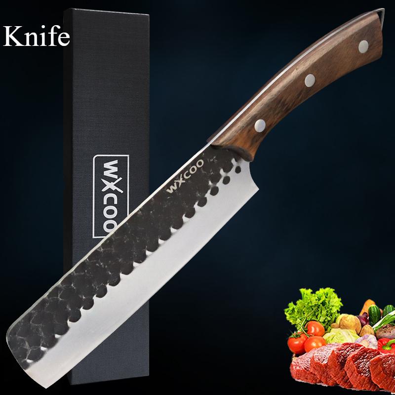 High-grade Wooden Handle Lightweight Chef Knife Damascus Laser Pattern Japanese Boning Bread Knife Two-piece Set